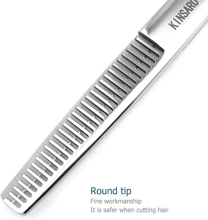 Professional 6 Inch Hair Thinning Shears Barber Scissors Sharp Hair Thinning Scissors 30 Teeth Barber Hair Clippers 440C Shears KINSARO for Hairdresser Barbershop or Home Use