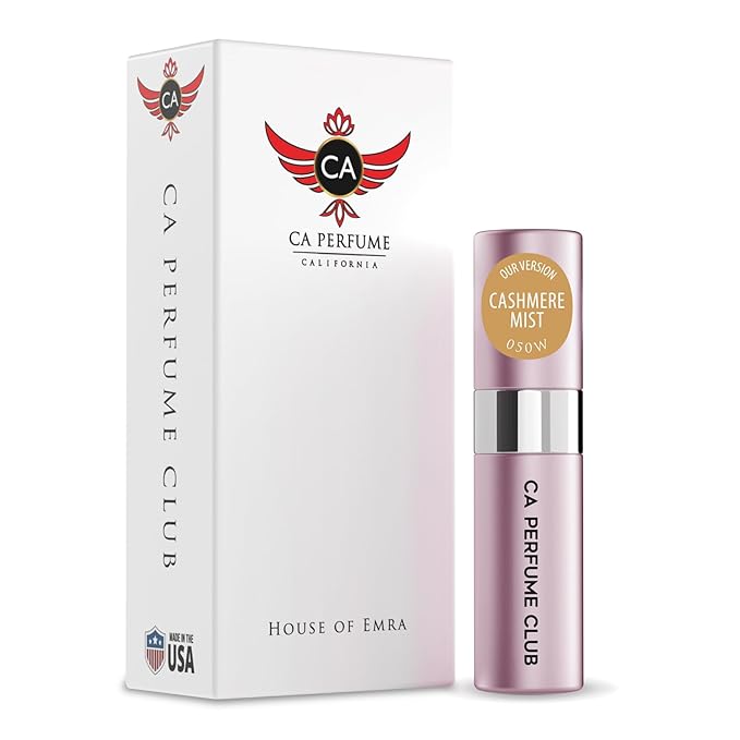 CA Perfume Impression of Cashmere Mist for Women Floral Woody Musk Scent Long Lasting Perfumes for Women Eau De Parfum Travel Size Refillable Atomizer Spray 0.27 Fl Oz 8ml