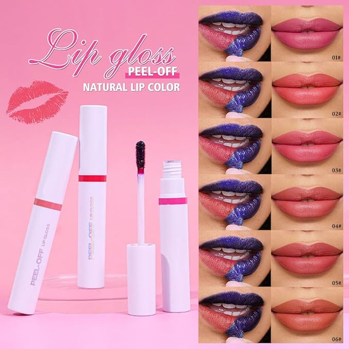 Peel off Lip Stain Masque - Lip Liner Peel Off Lip Stain Tattoo, All Day Peel-Off Lip Tint,Long Lasting Waterproof Transfer-proof Lip Mask Peel Off Lip Gloss,Stay Lip Makeup C06#
