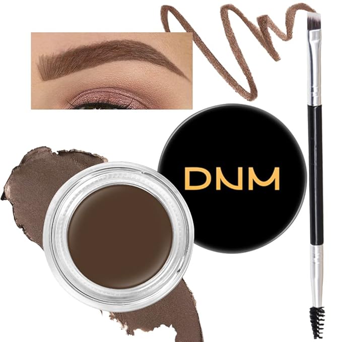 evpct Soft Brown Eyebrow Powder Pomade Gel Shaper Makeup Kit with Dual-ended Brush, Eyebrow Stencil Kit for Women Shaping, Eye Brow Pomade Stencil Shaper Tinting kits for Women Long Lasting Waterproof