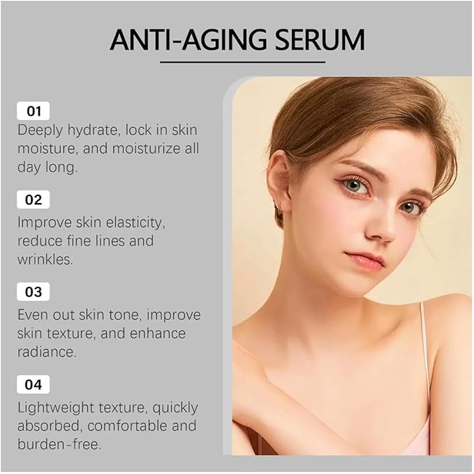 Facial Serum with Glycerin and with Peptides - Formula to Help Reduce Appearance of Fine Lines and Improve Skin Elasticity(2PCS)