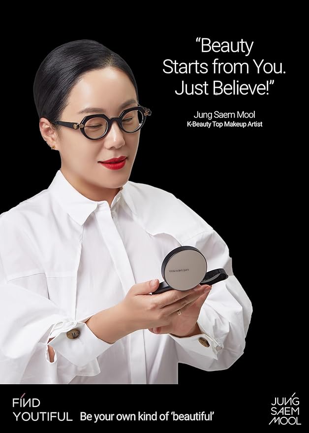 JUNG SAEM MOOL [ SPF ] Essential Skin Nuder Cushion (19 Light) | Refill Included (0.98 Fl Oz) | SPF50 Broad Spectrum | Natural Finish | Makeup Artist Brand