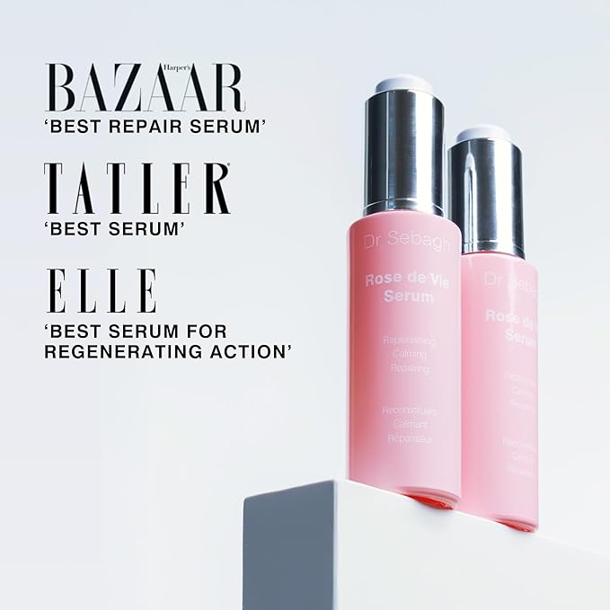 Dr Sebagh Rose de Vie Serum - 1 fl oz - Award-Winning Nourishing Anti-Aging Formula - Use with Dry, Mature, or Sensitive Skin - Designed to Soothe Redness & Irritation - Regenerating & Invigorating