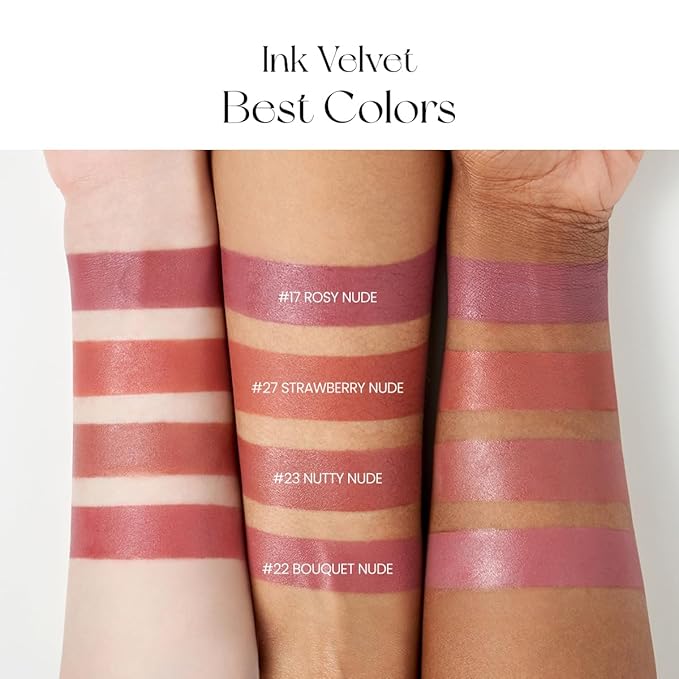 Peripera Ink the Velvet Lip Tint - High Pigment Color, Longwear, Weightless, Not Animal Tested, Gluten-Free, Paraben-Free (020 CLASSY PLUM ROSE)