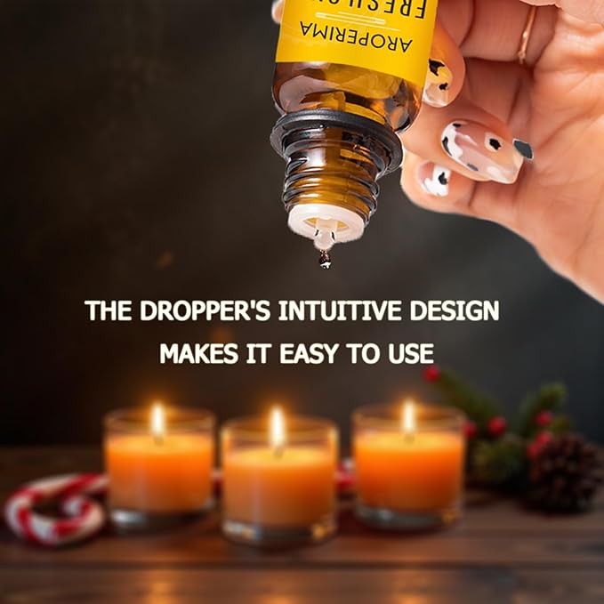 WOODSHOP Fragrance Essential Oil Set - French Vanilla, Amber, Forest Pine, Fresh Cotton, Fresh Cut Grass, Sandalwood 6x10ML for Diffusers, Massage, Perfume, Soap Making and Candle