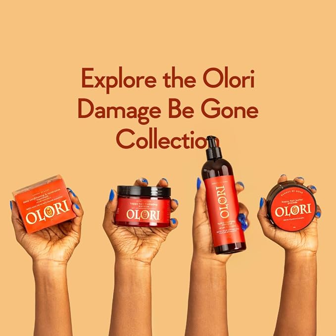 OLORI Happy Hair Mask for Dry Damaged Hair and Growth | Moisturizing Hair Mask for Curly Hair | Hydrating with Batana Oil to Help Nourish, Restore Softness & Strength