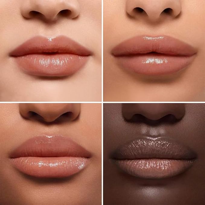 Nude Brown Honey Tinted Lip Stain Lip Balm Lip Gloss Lipstick, Sheer Hydrating Lip Stains Tint, Moisturizing Lip Color for All Skin Tones, Nourishing Lip Balm with Natural Black Cherry (Nude Brown)