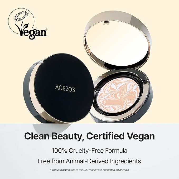 [NEW] AGE20'S Signature Essence Pact | 47N EBONY | Vegan Korean Cushion Foundation | Pack of 1 | Cream Foundation, Dewy & Glow Finish, Natural Coverage, SPF 50+