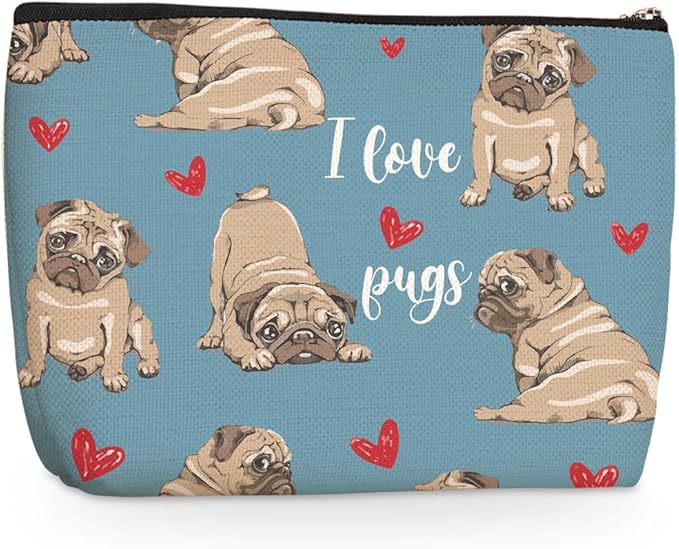 Cute Dog Makeup Bag, Large Capacity Travel Makeup Case Cosmetic Bags for Women, Portable Pouch Purse Travel Essentials Toiletries Accessories, Christmas Birthday Gifts for Women 2