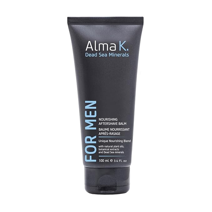 Alma K Nourishing Aftershave Balm - Aftershave for Men - Post Shave Balm for Men - Non Greasy Aftershave Lotion for Men - Dead Sea Minerals - 3.4 oz