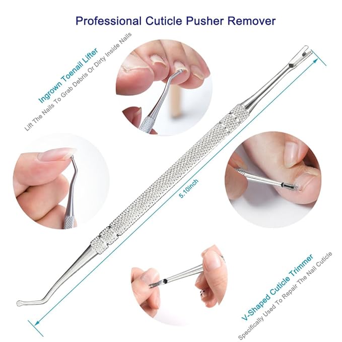 Toenail Clippers for Seniors & Thick Nails, 8PCS Professional Heavy Duty Ingrown Toenail Removal Kit with Pedicure Tools, Sharp Blade, Long Handle & Storage Case