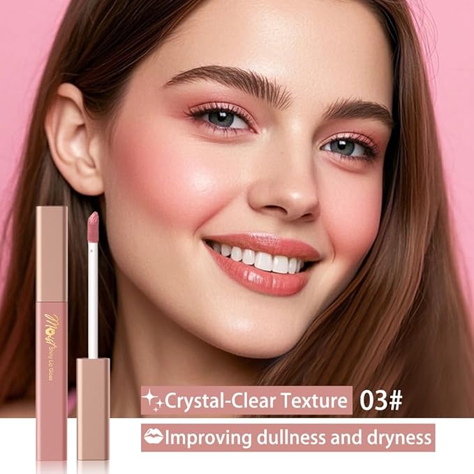 12 Colors Lip Gloss Set, High-Shine Waterproof Collection, Long Lasting Moisturizing Formula with Mirror Finish, Adult (4#, 1 Count (Pack of 1))