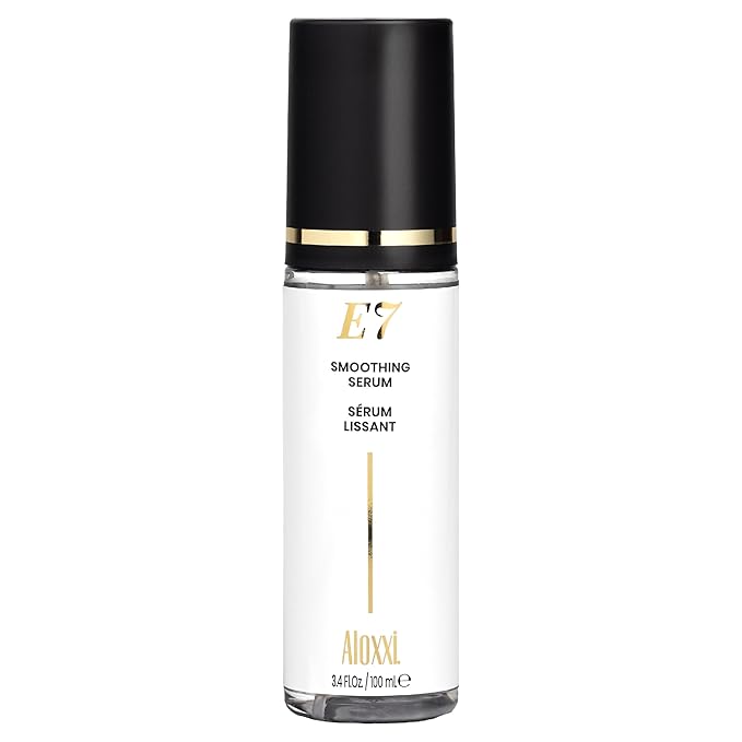 ALOXXI E7 Smoothing Serum, Lightweight Hair Serum with 7 Essential Oils, Smoothes, Strengthens & Adds Shine, for All Hair Types, 3.4 Fl Oz