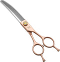 Fenice Peak Professional Curved Thinner Dog Grooming Scissors 8.0'' Rose Gold Thinning Shears Extremely Sharp Blades 440C Stainless Steel Thinning Shears Durable Smooth Fine Cut for Dogs and Cats.