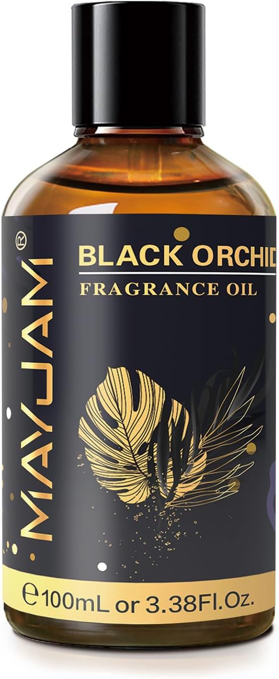MAYJAM 100ML/3.38FL.OZ Black Orchid Fragrance Oils with Glass Dropper, Essential Oils for Diffusers for Home, Long Lasting Scented Oils for Diffusers Soap Candle Making