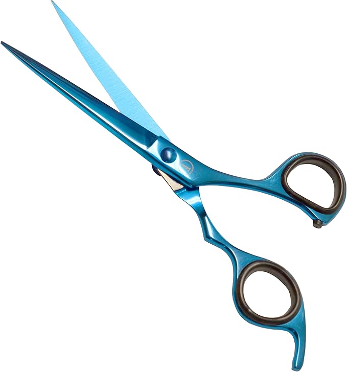 ANDUSTRIAL - Professional Hair Cutting And Thinning Scissors/Shears For Men/Women/Home/Salon - Premium High Carbon Steel Quality - Smooth And Sharp - 6.5 Inch, Blue