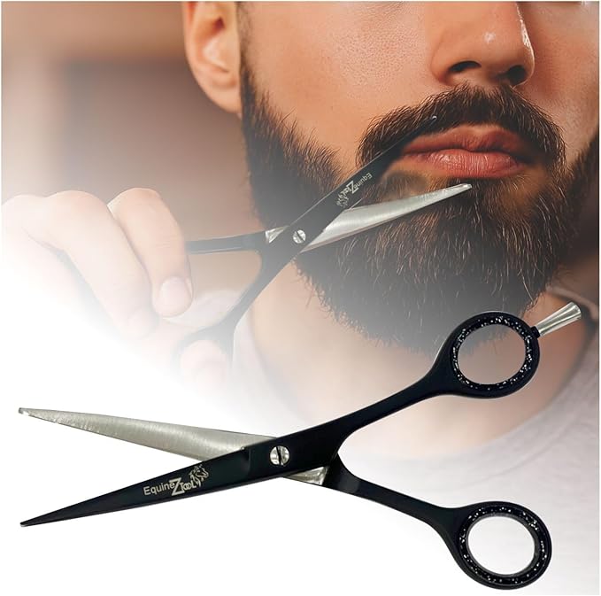 Professional Barber Scissors Hair Cutting Scissor 6.5 Inch - Stainless Steel Salon Shears for Hairdressers & Stylists, Sharp Blades with Ergonomic Handle for Men & Women Hair Cutting
