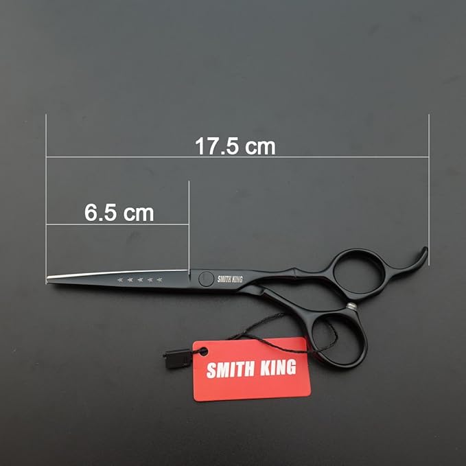6.0 Inches Professional hair cutting thinning scissors set with razor (Black)