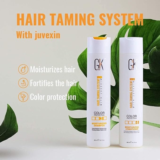 GK HAIR Color Protection Moisturizing Shampoo and Conditioner with Argan Hair Oil Combo free from Paraben and Sulfae for Damaged Frizzy Oily and Dry Hairs