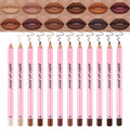 12Pcs Matte Lipstick Crayon Lip Liner pencil Set, Creamy & Hydrating Matte Lip Pencil, Smudge-Proof, Long-Wear Waterproof Lipstick Liner to Create Perfect Lip Makeup (12pcs) Set #01
