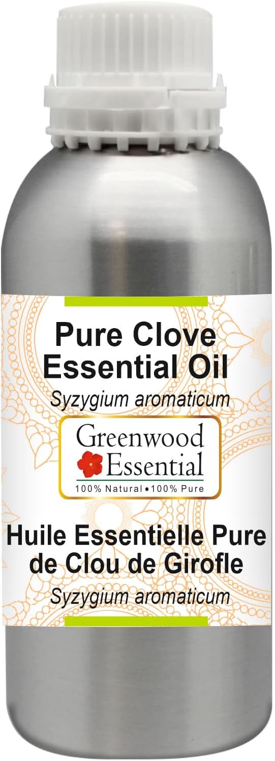 Greenwood Essential Pure Clove Essential Oil (Syzygium aromaticum) Steam Distilled 300ml (10.1 oz)