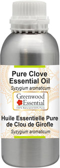 Greenwood Essential Pure Clove Essential Oil (Syzygium aromaticum) Steam Distilled 300ml (10.1 oz)