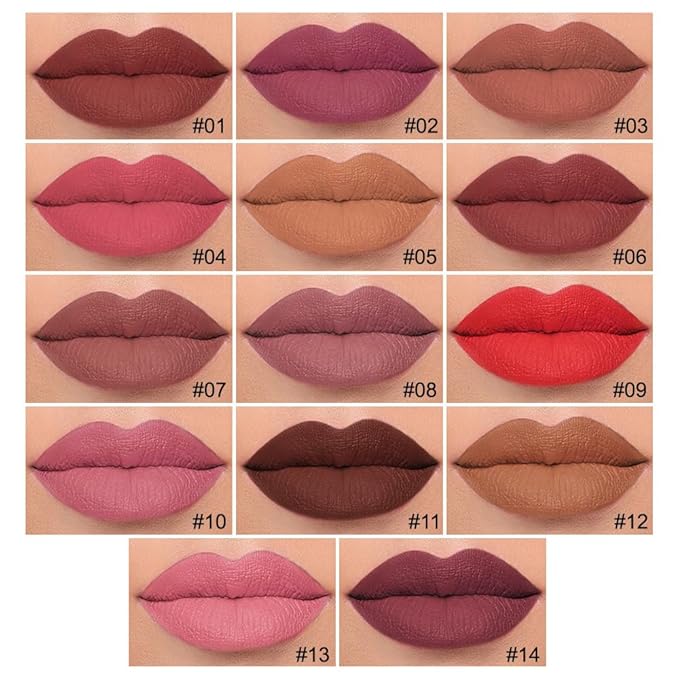 Longwear Liquid Lip Liner Stain Marker Pen Long Lasting Waterproof, Dark Red Brown Lips Marker Stain Matte Semi Permanent 24 Hour Lip Liner and Lipstick Combo, Color Stay Lipliner Stains peel off 11