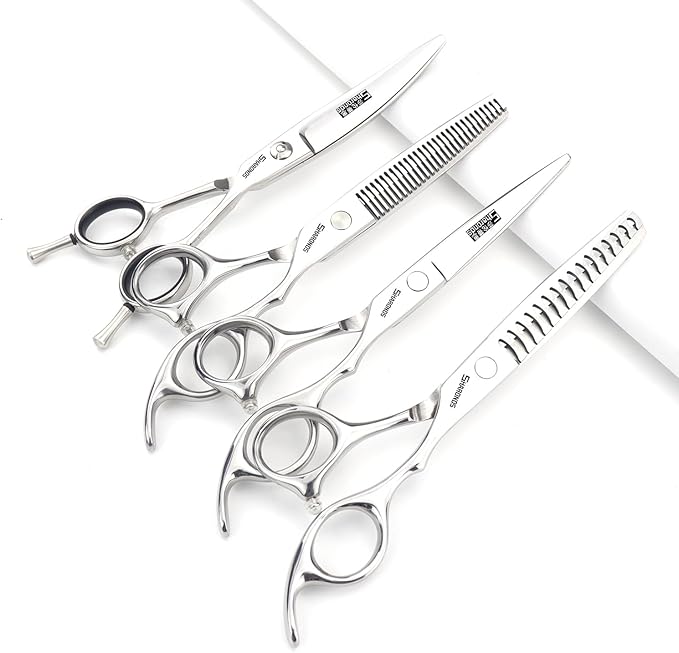 6/6.5 inch professional hair scissors hairdresser hair thinning hairdressing tools barber scissors (6-inch 4pc)