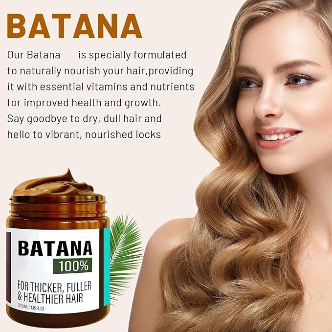 Batana Hair Growth Oil,Batana-Oils,Batana Natural Hair Growth Oils,Organic and Natural Ingredients - Promotes Hair Growthand Thickness for Men & Women