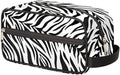Abstract Black White Zebra Skin Travel Toiletry Bag for Women Men Lightweight Cosmetic Makeup Bag Organizer Waterproof Shaving Bag Dopp Kit with Large Capacity for Toiletries and Shaving Accessories