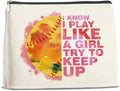 Softball Gifts: Makeup Bag for Her, Coach & Player Gifts - Cosmetic Travel Bag Pouch