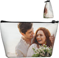 Adaptor Custom Personalized Toiletry Bag Case for Travel Beach, Design Your Picture Image Logo Photo Makeup Cosmetic Storage Bag Portable Make Up Pouch for Women Men