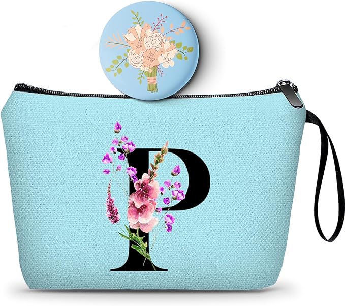 Birthday Inspirational Bridesmaid Proposal Team Small Gifts for Women Mom Aunt Teacher Sister Coworkers Makeup Cosmetic Bag Travel with Mirror Mothers Day Christmas Graduation P