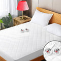 Heated Mattress Pad King Size Quilted Zone Heating Electric Bed Warmer Luxury Comfort Heat Mattress Pad Cover Dual Controller（10 Heat Setting | 1-12 Hours Auto Shut Off | with 8-21 Inch Deep Pocket）