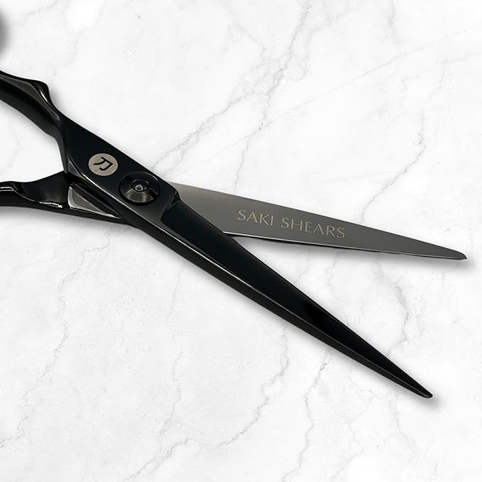 Hair Shears Set for Left-Handed Professionals, 440C Steel Blades, Black Titanium Coating, Includes Scissors, Shears, Razor, Carrying Case