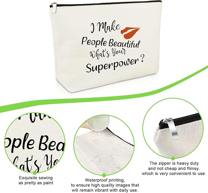 Makeup Artist Gifts for Girl Beautician Cosmetic Bag Makeup Lover Gift for Women Hairdresser Beauty Graduation Present for Artist Friend Stylist Christmas Birthday Present Travel Cosmetic Pouch