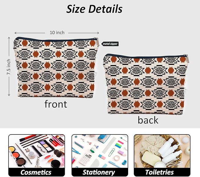 IWXYI Western Makeup Bags With Zipper - Travel Toiletry Gifts For Women