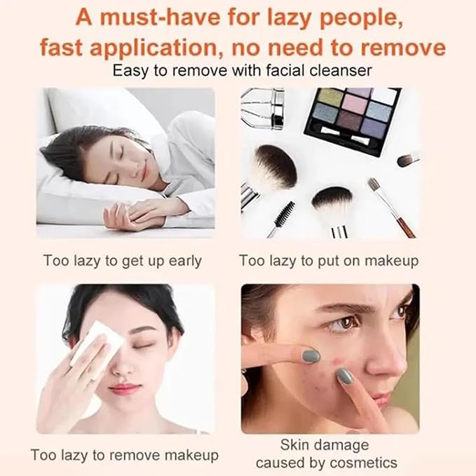 Five Vitamin C Tone-Up Cream, Brightening Face Moisturizing Makeup Cream Deep Hydration Toning Light Cream Conceal Pores,Tone Correcting BB Cream Tone-Up Lazy Concealer Face Cream