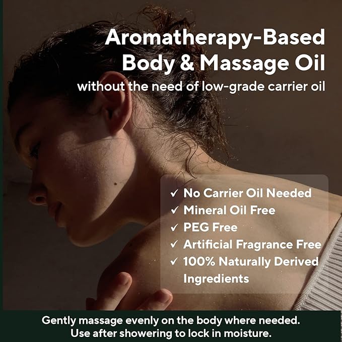 AROMATICA Embrace Body Oil Patchouli & Neroli Essential Oil, Aromatherapy Oils, Scented Body Oil, After Shower Body Oil for Women, Non-Greasy Body Serum, Body Moisturizer for Dry Skin 3.38 fl. oz