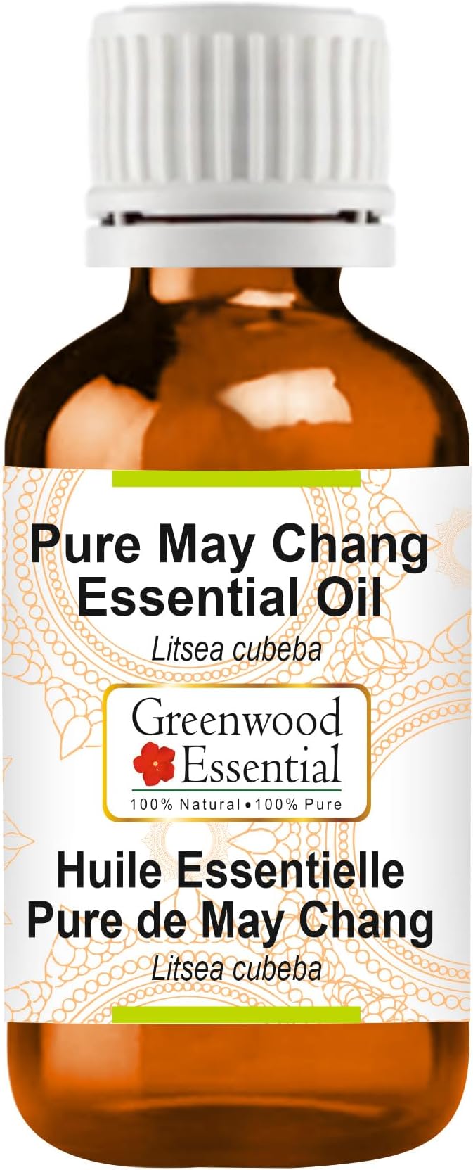 Greenwood Essential May Chang Essential Oil (Litsea cubeba) Pure | Non-Sticky | Non-Greasy | Lightweight | Men & Women | All Skin Types | Steam Distilled 30ml (1 oz)