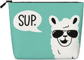 MOLAIGIN Funny Sup Llama Cosmetic Bag For Women, Travel Makeup Bag, Toiletry Zipper Bag, Large Capacity Aesthetic Cases