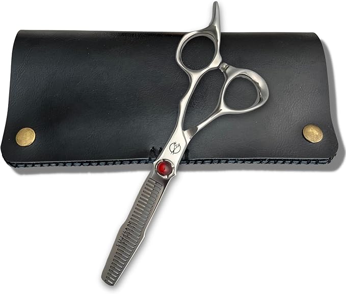 5.5" VG10 Steel Professional Thinning Shears - Red Moon - (Hair Thinning Scissors)