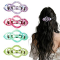Vintage French Barrette Hair Clips, Hair Barrettes Hair Accessories for Women Girls, Elegant Retro Non Slip Clip with Classic Design Thick to Thin, Stylish Accessories Hair (Gradient Color, 4PCS)