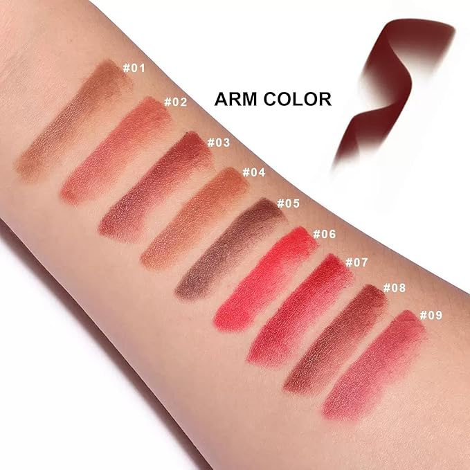 2-in-1 Gradient Nude Lip Liner & Lipstick, Waterproof Long Lasting Matte Lip Liner Pencil, Makeup Smudge proof lip liner with Cone Tip (04#-Sienna)