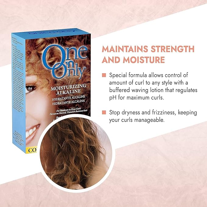 One 'n Only Moisturizing Alkaline Perm with Argan Oil, Moderate to Firm Curls, Fresh Scent, True-to-Rod Size Curls, Leaves Hair Shiny, Moisturized, and Manageable, (Pack of 2)