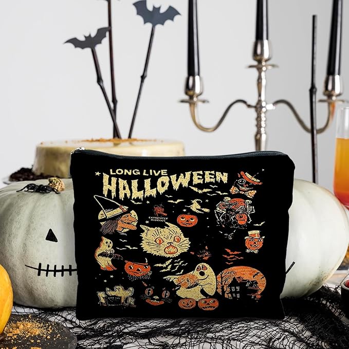 Halloween Witch Makeup Bag, Halloween Gifts for Women, Witchy Gifts for Women, Witch Stuff, Long Live Halloween Makeup Pouch