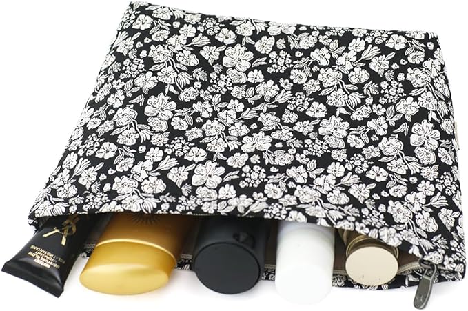 Floral Jacquard Makeup Bag - Large Capacity Cosmetic Pouch for Travel, Toiletry Organizer with Zipper, Perfect for Daily Use & Gifts, Stylish Make Up Organizer, Purses for Women Clearance