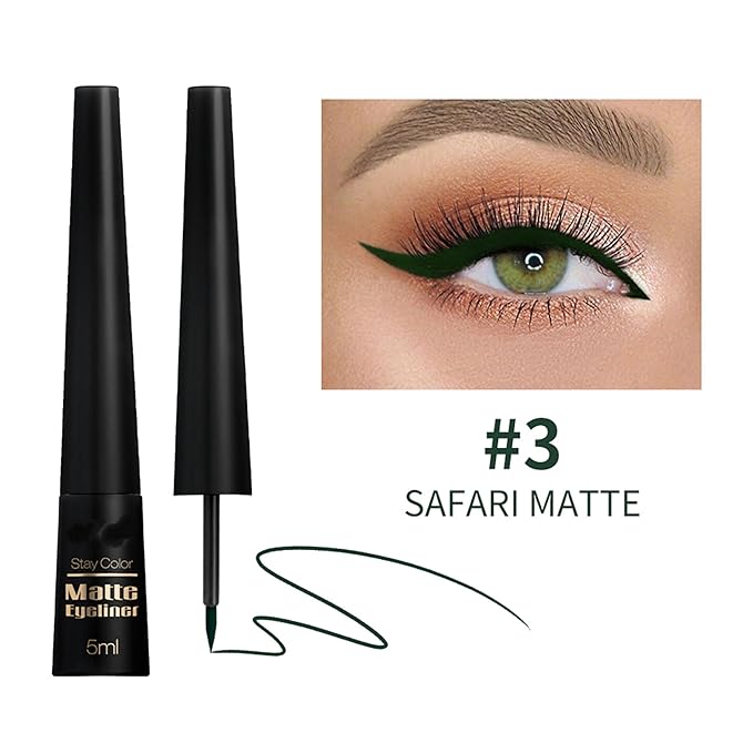 MAEPEOR Ultra-Fine Liquid Eyeliner Light Brown High-Pigmented Matte Eyeliner Pen Stay All Day Makeup with Fine Brush Tip (L03 Safari Matte)
