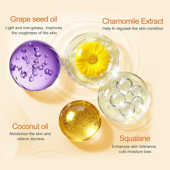 Skin Care Essential oil Coconut & SqualaneDual-Essence Oil Skincare Tech 2026 | 80ml Soothes,Brightens, and repairs your skin barrier. Formulated for allskin types