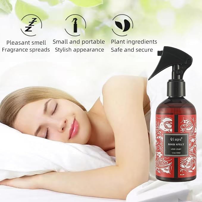 Linen Spray Natural Ocean Essential Oil Linen and Room Pillows and Sheets Spray, and Fabric Aromatherapy(Ocean-8.8oz)